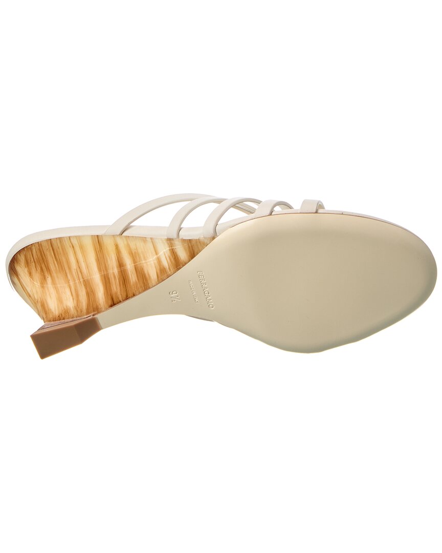 Ferragamo Anemone Leather Wedge Sandal
