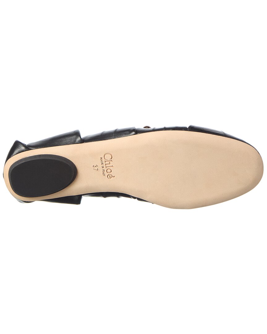 Chloé Luna Leather Ballerina Flat, Black / 37.5