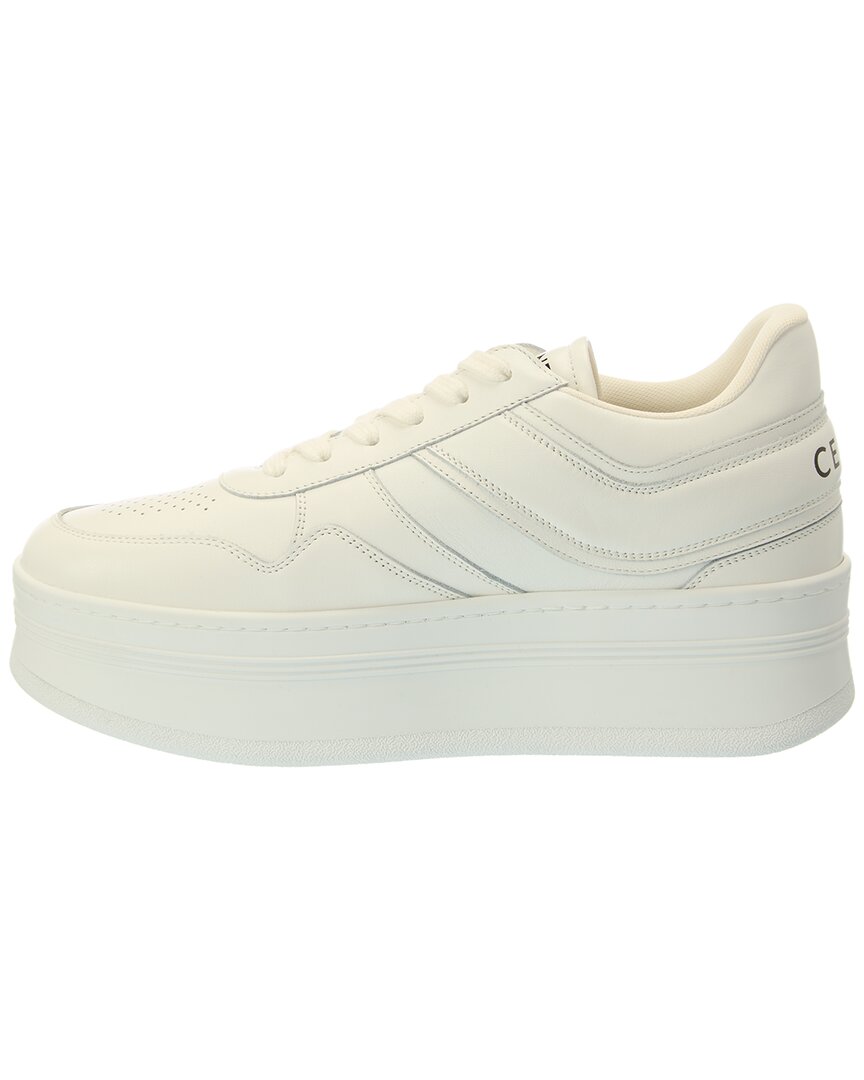 Celine Block Leather Sneaker, 40, White