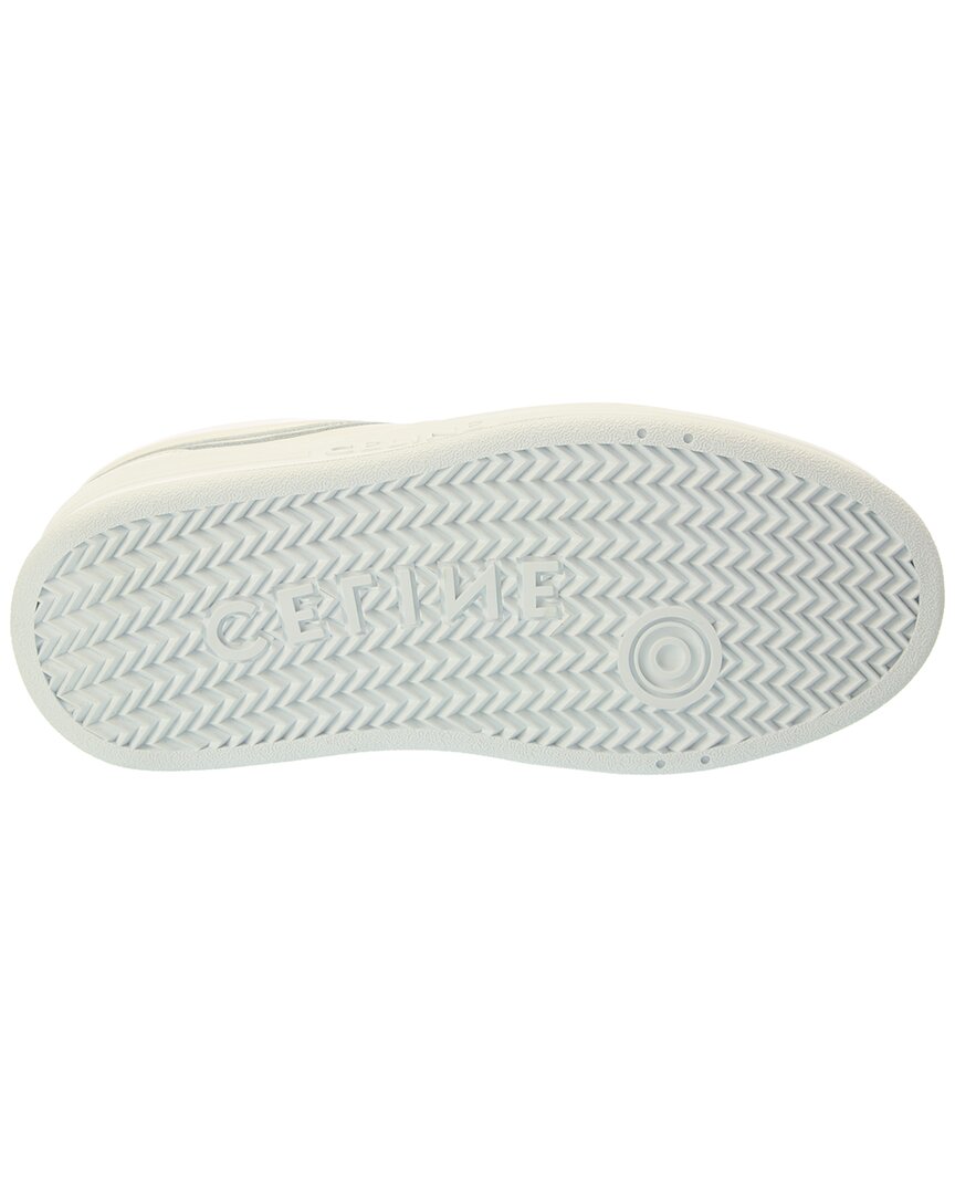 Celine Block Leather Sneaker, 40, White