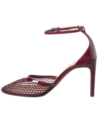 Alaia Fishnet Mesh & Patent Pump