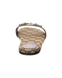 Gucci Horsebit Gg Canvas Sandal