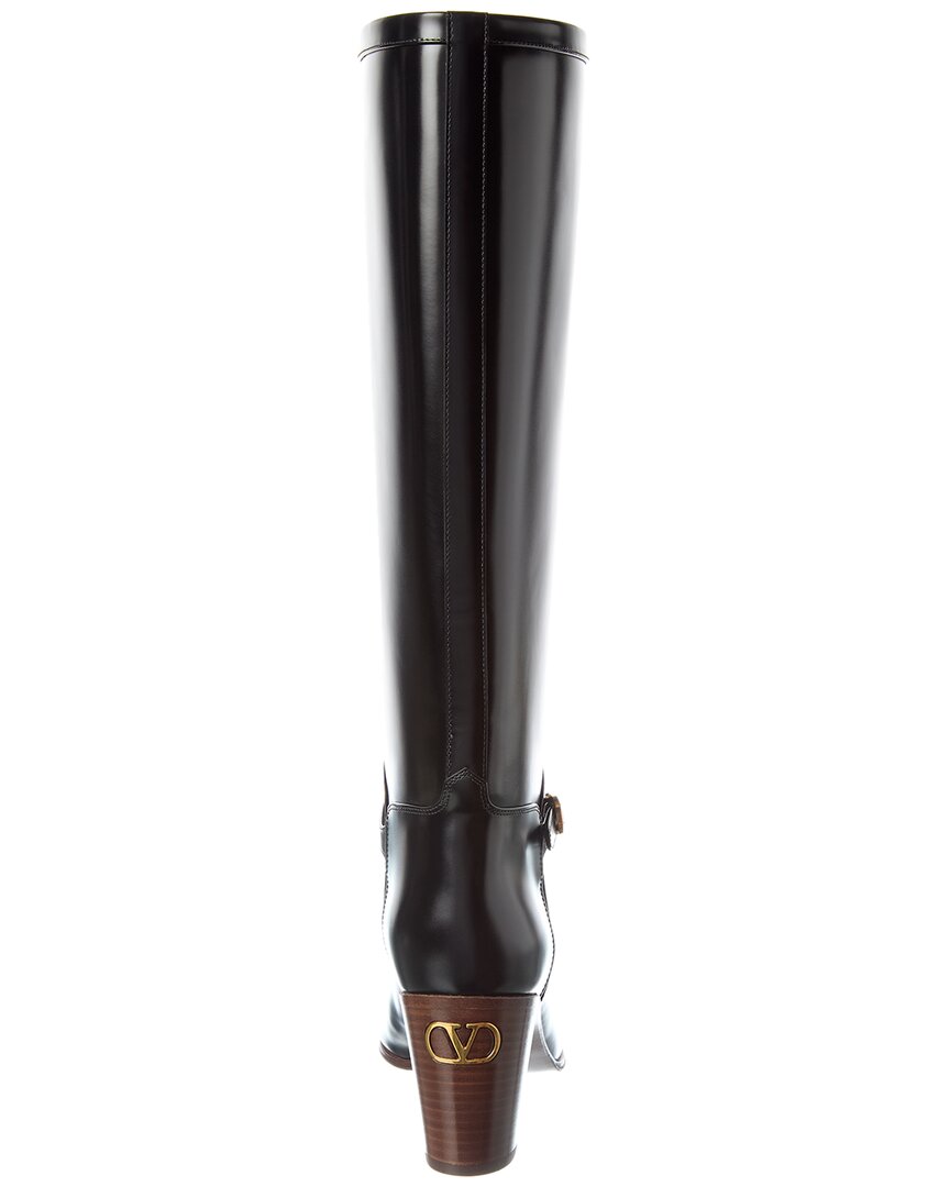 Valentino Valentino Pattie 75 Leather Knee-High Boot