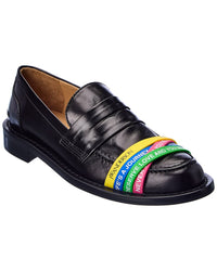 Jw Anderson Elastic Straps Leather Loafer Black 36.5