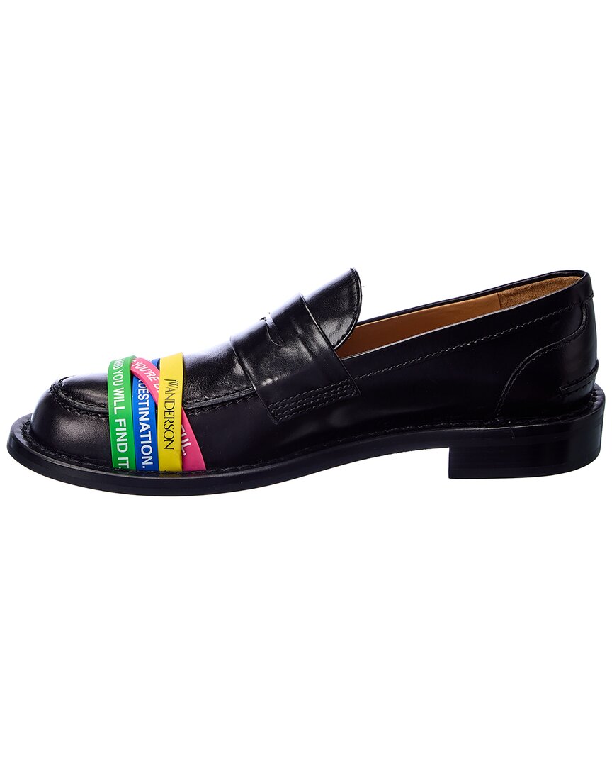 Jw Anderson Elastic Straps Leather Loafer