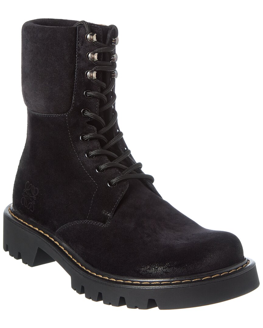 Loewe Sierra Suede Combat Boot