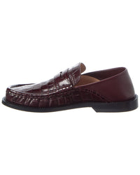 Loewe Campo Croc-Embossed Leather Loafer