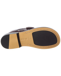 Loewe Campo Croc-Embossed Leather Loafer