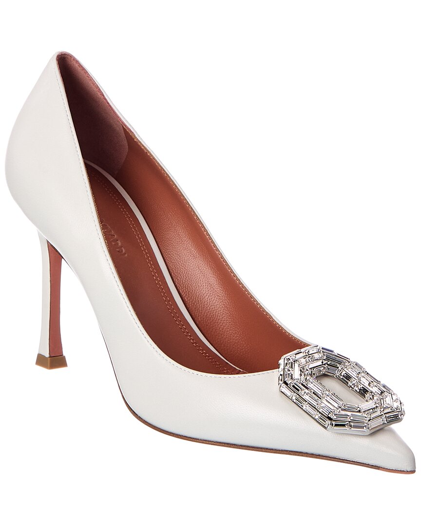 AMINA MUADDI Amina Muaddi Camelia Leather Pump