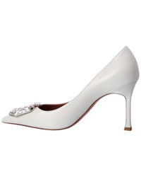 AMINA MUADDI Amina Muaddi Camelia Leather Pump