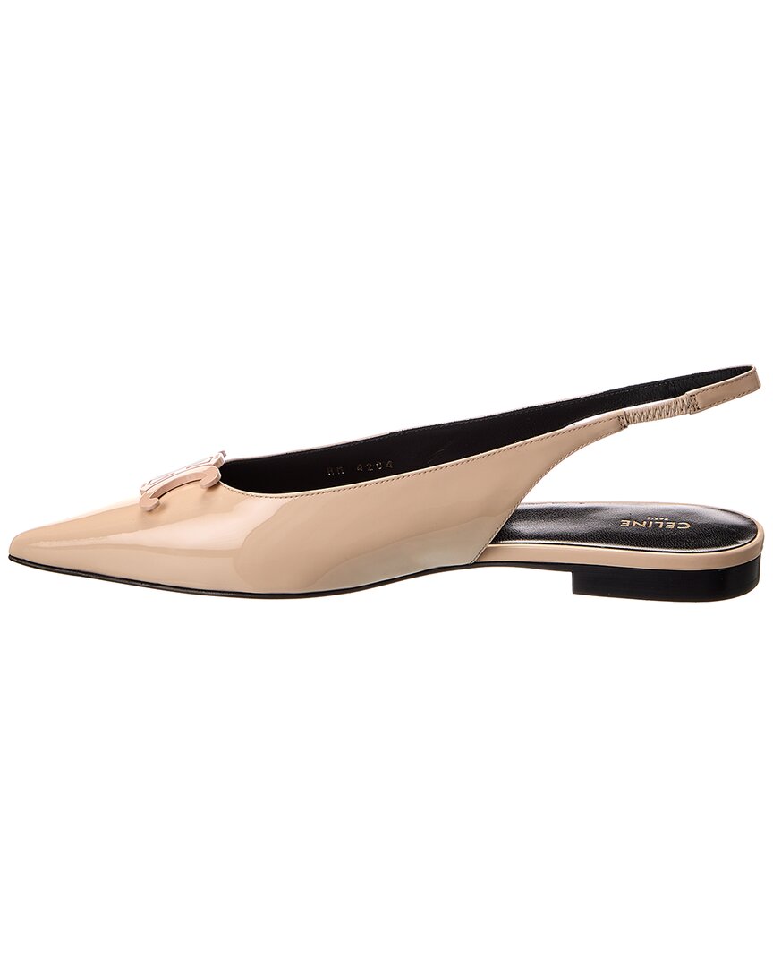 Celine Alma Triomphe Leather Slingback Flat