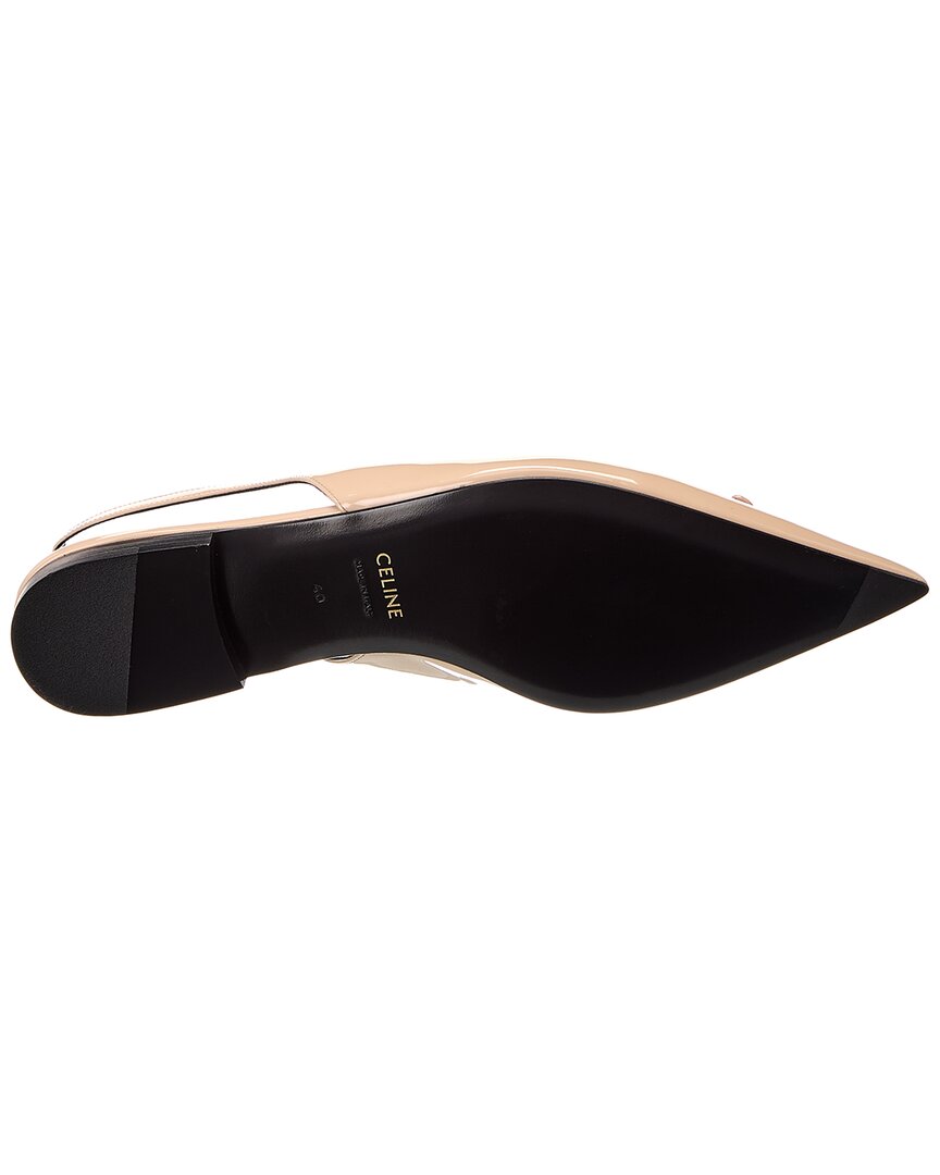 Celine Alma Triomphe Leather Slingback Flat