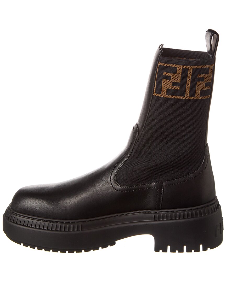 FENDI Fendi Domino Leather Biker Boot
