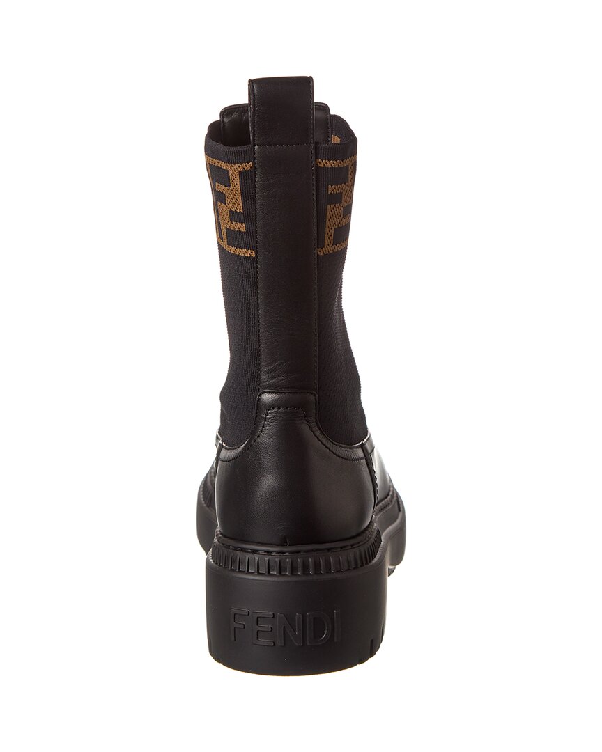FENDI Fendi Domino Leather Biker Boot