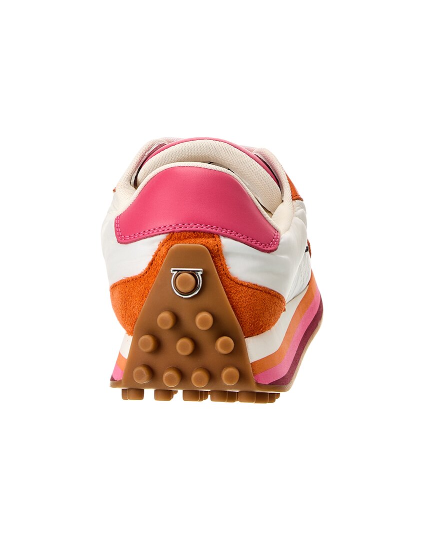 Ferragamo Iggy Nylon & Suede Sneaker