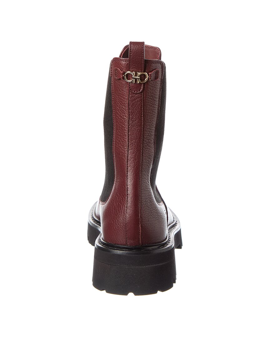 Ferragamo Ferragamo Double Gancini Leather Boot