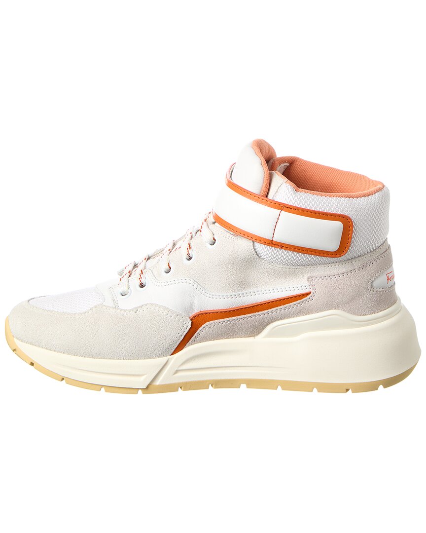 Ferragamo Leather High-Top Sneaker