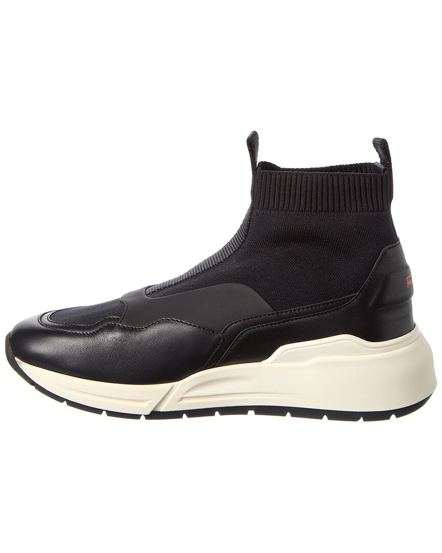 Ferragamo Cosma Gancini Leather Sock Sneaker