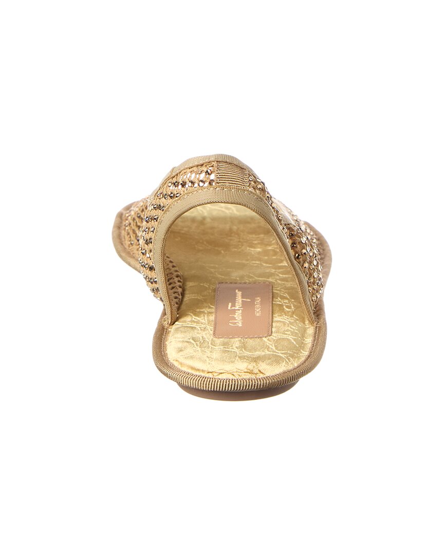 Ferragamo Anio Crystal Mesh Slingback Sandal