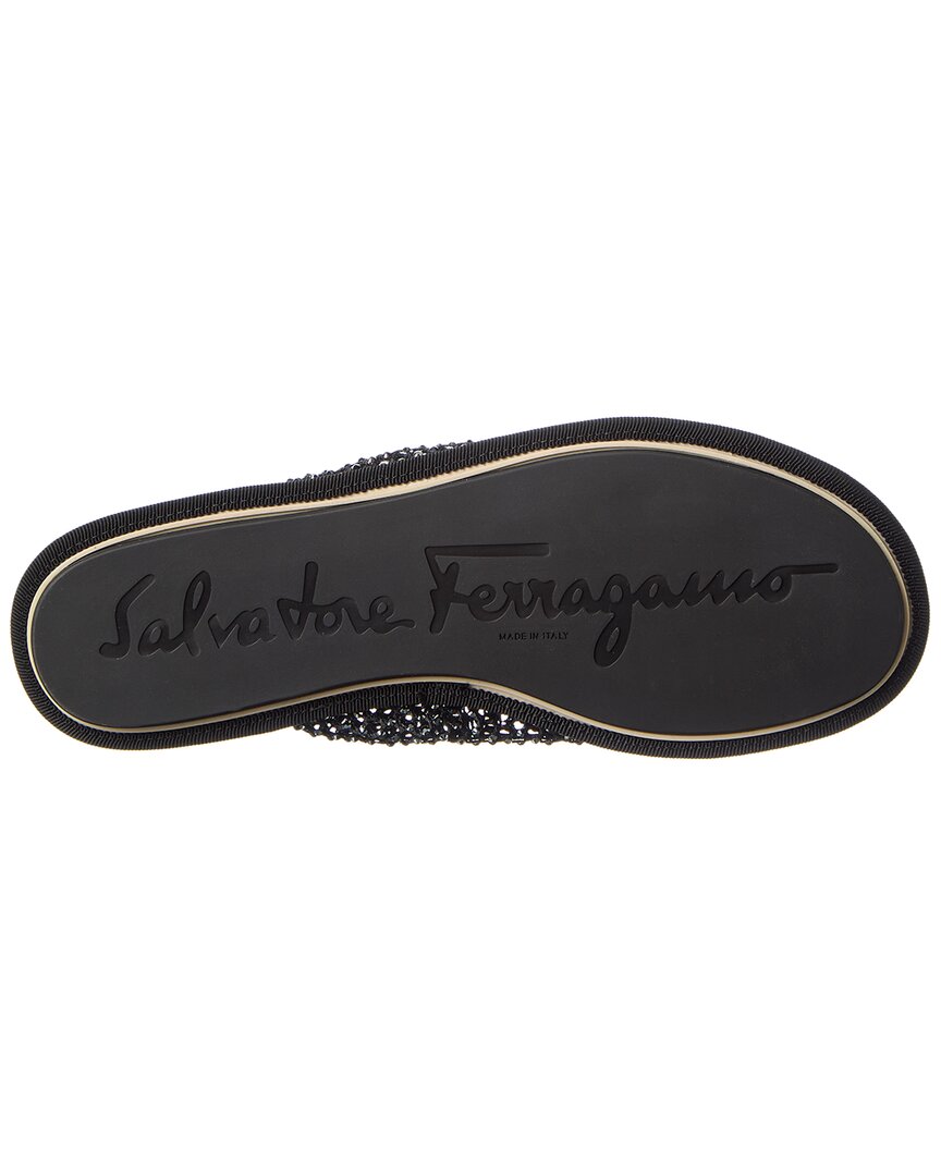 Ferragamo Anio Crystal Mesh Slingback Sandal