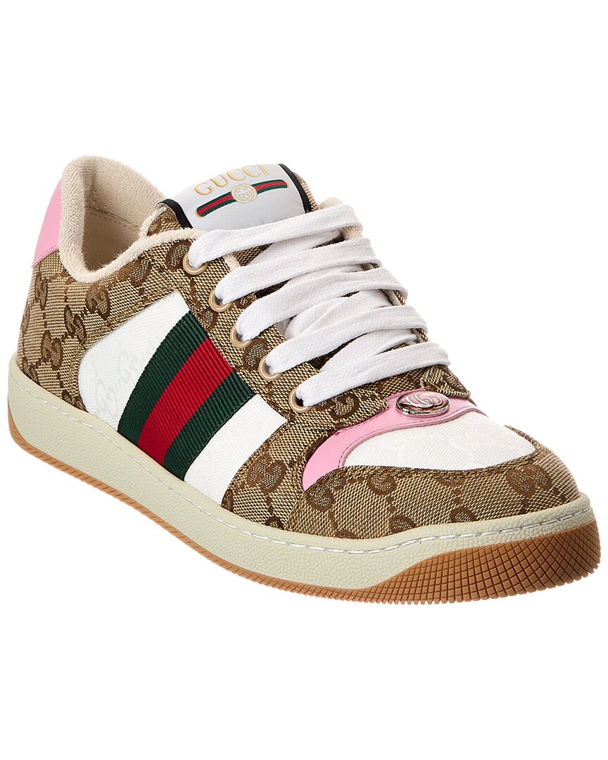 Gucci Screener Gg Canvas & Leather Sneaker
