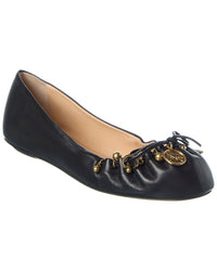 Chloé Charms Leather Ballerina Flat