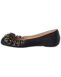 Chloé Charms Leather Ballerina Flat