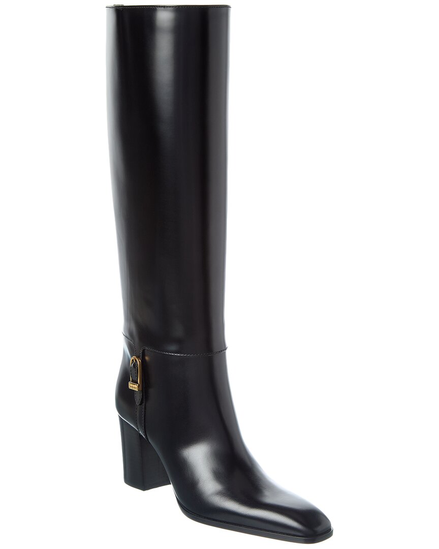 Saint Laurent Saint Laurent Julia 70 Leather Knee-High Boot