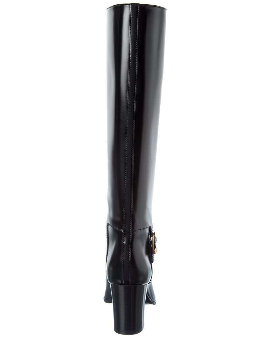 Saint Laurent Saint Laurent Julia 70 Leather Knee-High Boot
