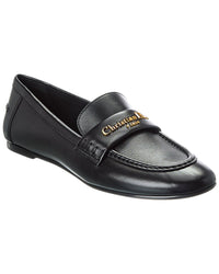 Dior Boy Leather Loafer, 38.5, Black