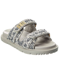 Dior Cannage Tweed & Leather Sandal
