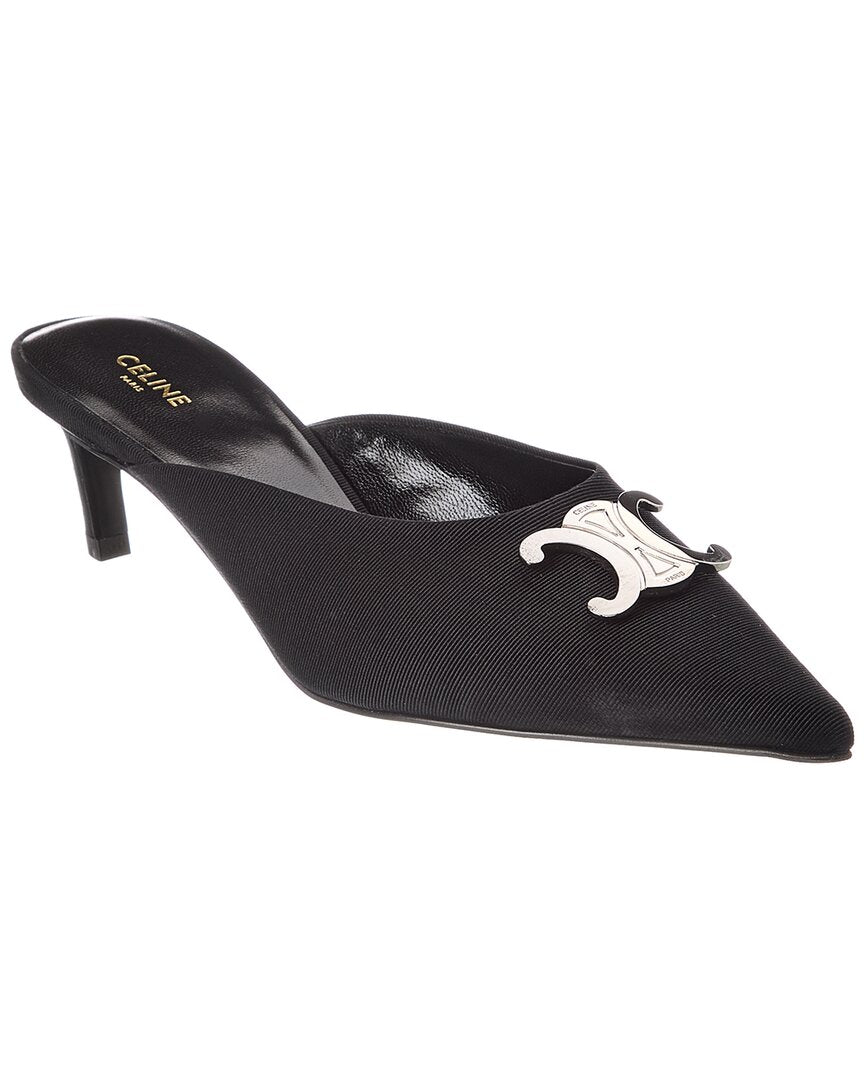 CELINE Celine Alma Triomphe Grosgrain Mule