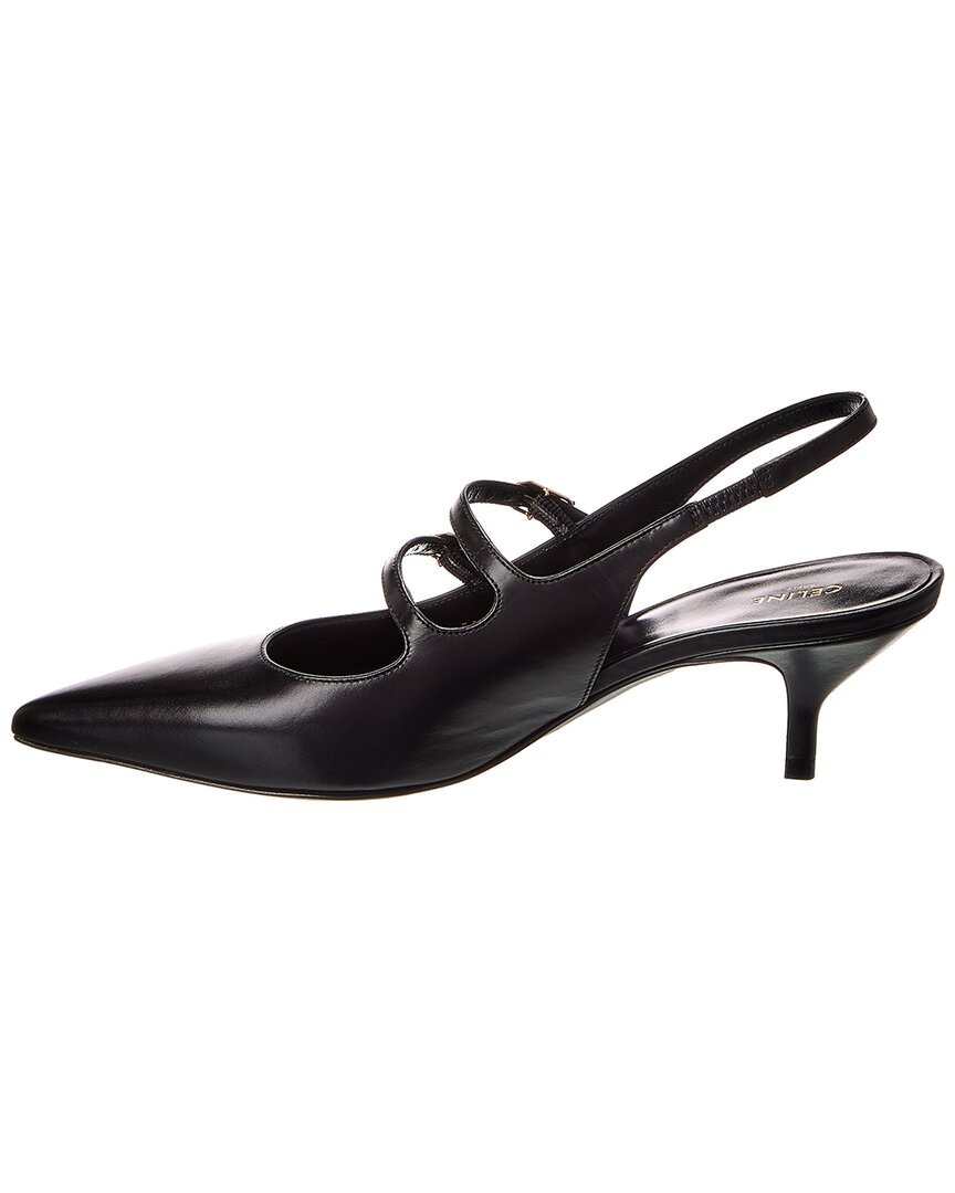 Celine Judy Leather Slingback Pump