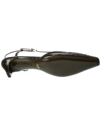Fendi Ffold Leather Slingback Pump