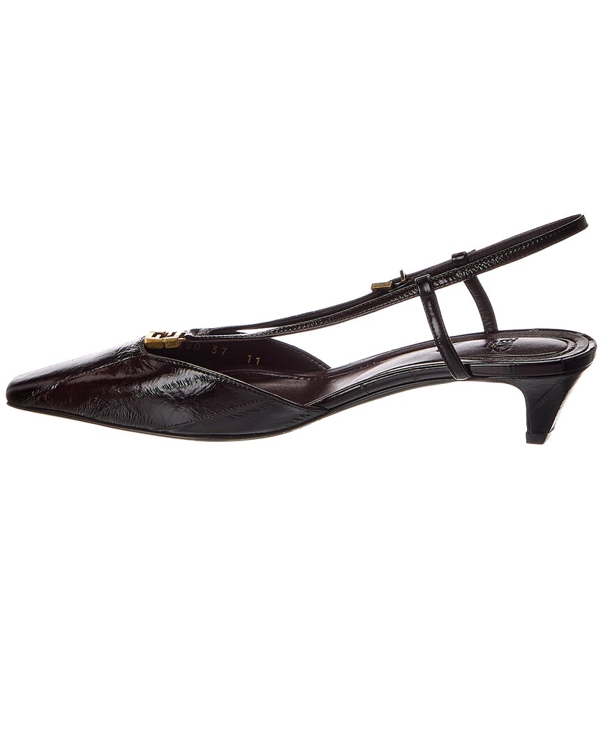 Fendi Colibri Lite Ff Jacquard Velvet Slingback Pump