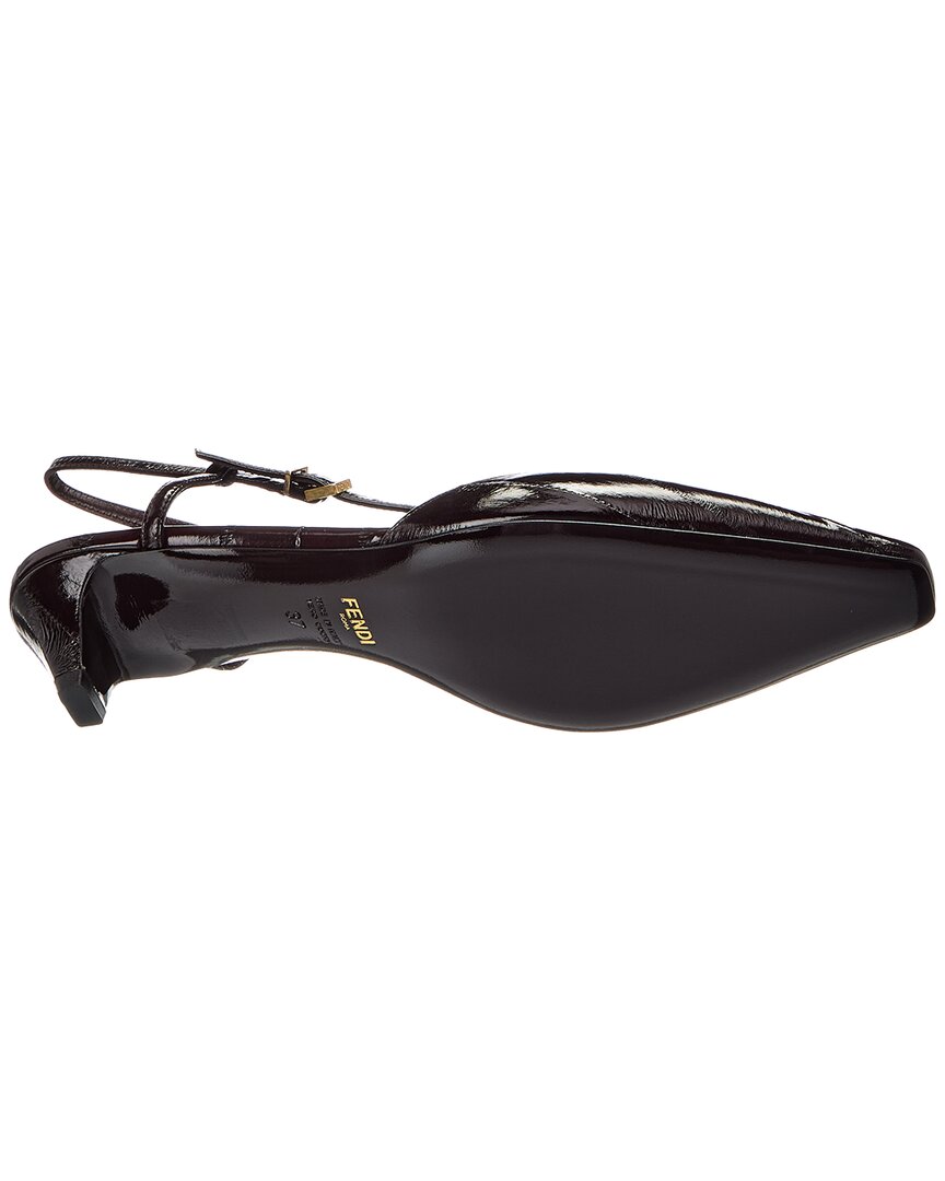 Fendi Colibri Lite Ff Jacquard Velvet Slingback Pump