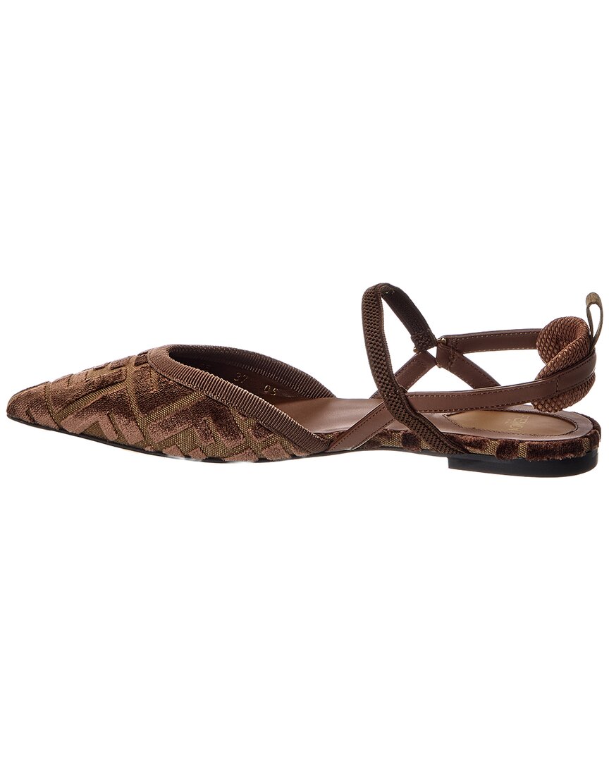 Fendi Colibri Lite Ff Jacquard Velvet Flat – Bluefly