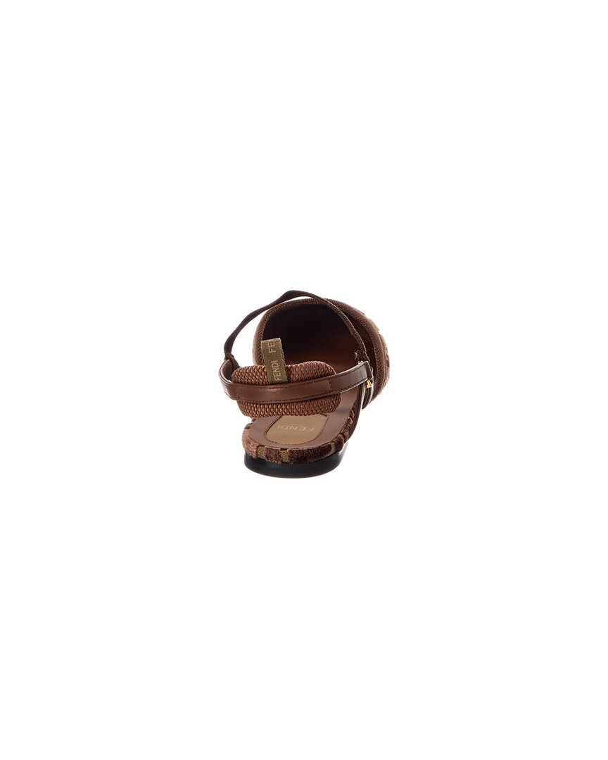 Fendi Colibri Lite Ff Jacquard Velvet Flat – Bluefly