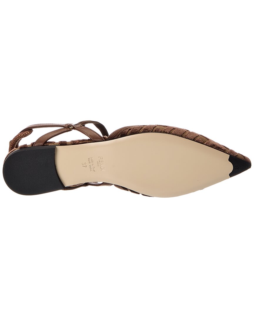 Fendi Colibri Lite Ff Jacquard Velvet Flat – Bluefly