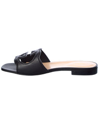 Gucci Gucci Interlocking G Cutout Leather Sandal
