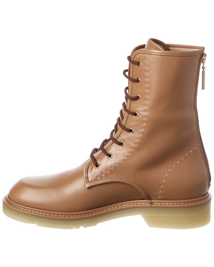 Max Mara Urban Leather Combat Boot