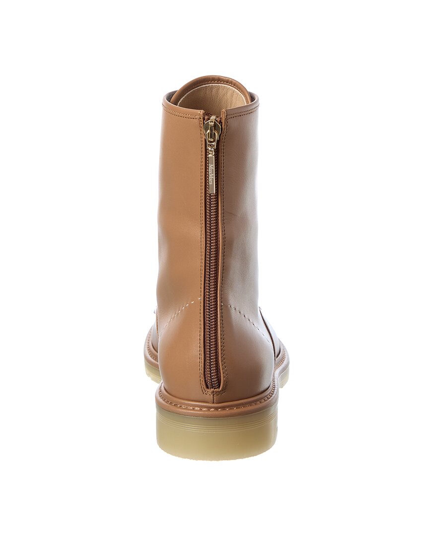 Max Mara Urban Leather Combat Boot
