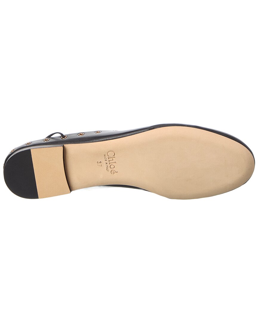 Chloé Ghillies Leather Ballerina Flat