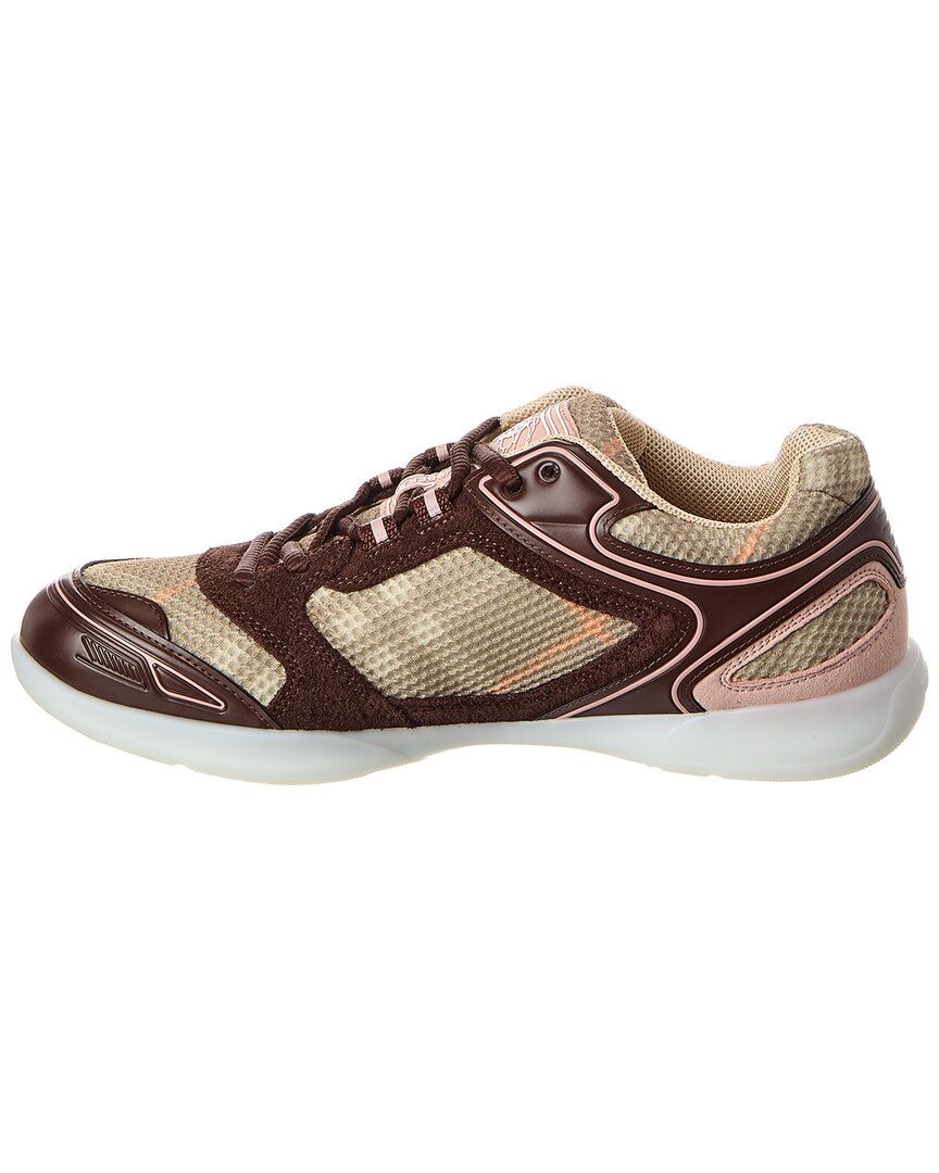 Burberry Check Mesh & Suede Sneaker