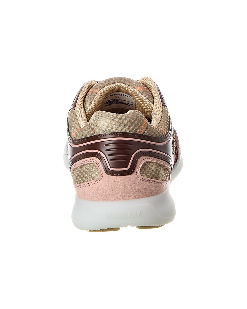 Burberry Check Mesh & Suede Sneaker