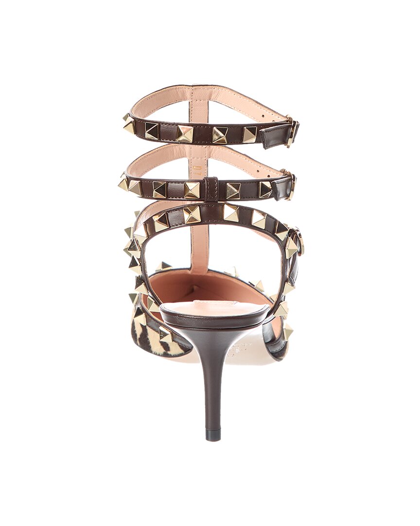 Valentino Rockstud Caged 65 Haircalf & Leather Pump