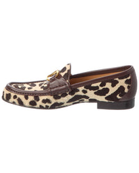 Valentino Vlogo Haircalf & Leather Loafer