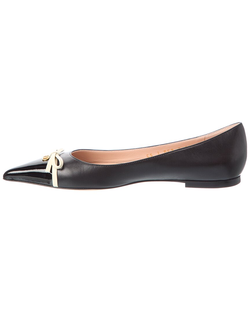 Valentino Vlogo Leather Ballerina Flat