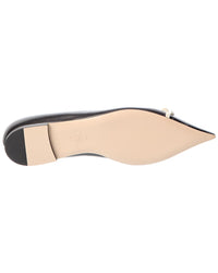 Valentino Vlogo Leather Ballerina Flat