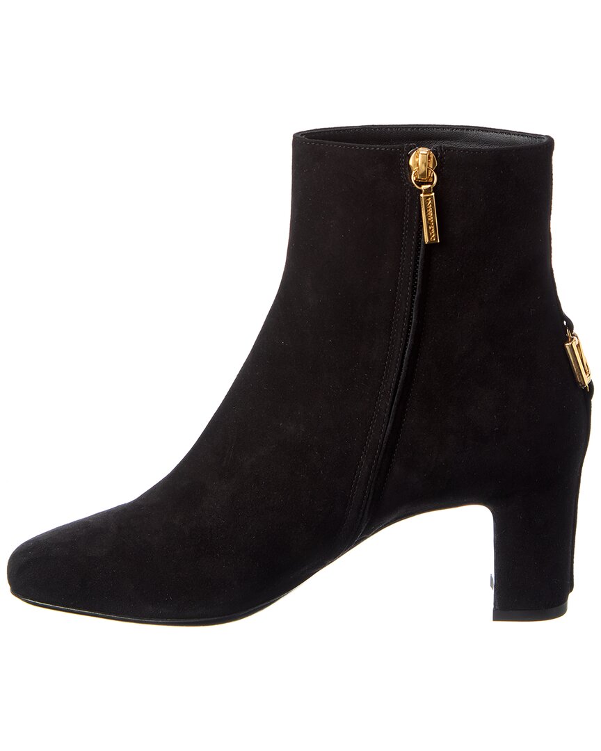 Dolce & Gabbana Dg Logo Suede Bootie